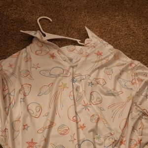 Space-Themed Button-Up Shirt